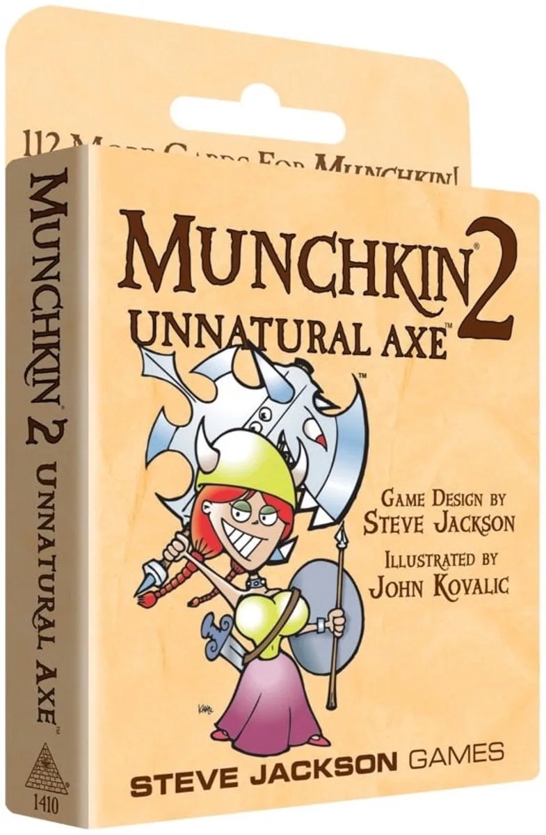 Munchkin 2 - Uitbreiding Unnatural Axe - Engelstalig Kaartspel von Steve Jackson Games – Schachtel