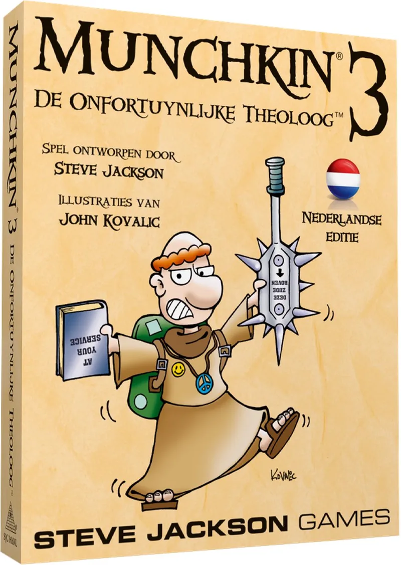 Munchkin 3 De Onfortuynlijke Theoloog - Uitbreiding - Kaartspel von Steve Jackson Games – Schachtel