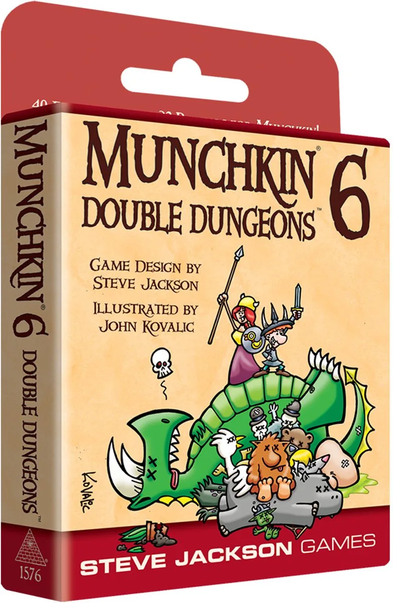 Munchkin 6 - Uitbreiding Double Dungeons - Engelstalig Kaartspel von Steve Jackson Games – Schachtel
