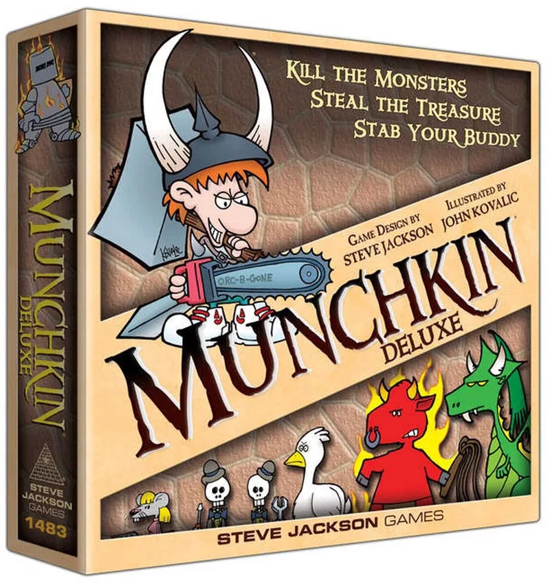 Munchkin Deluxe - Bordspel - Humoristisch Kaartspel - Gezelschapsspel - Engelstalig - Steve Jackson Games von Steve Jackson Games – Schachtel