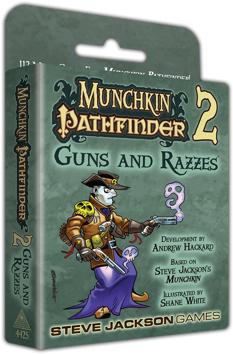 Munchkin Pathfinder 2: Guns and Razzes - Uitbreiding - Kaartspel - Engelstalig - Steve Jackson Games van Steve Jackson Games – doos