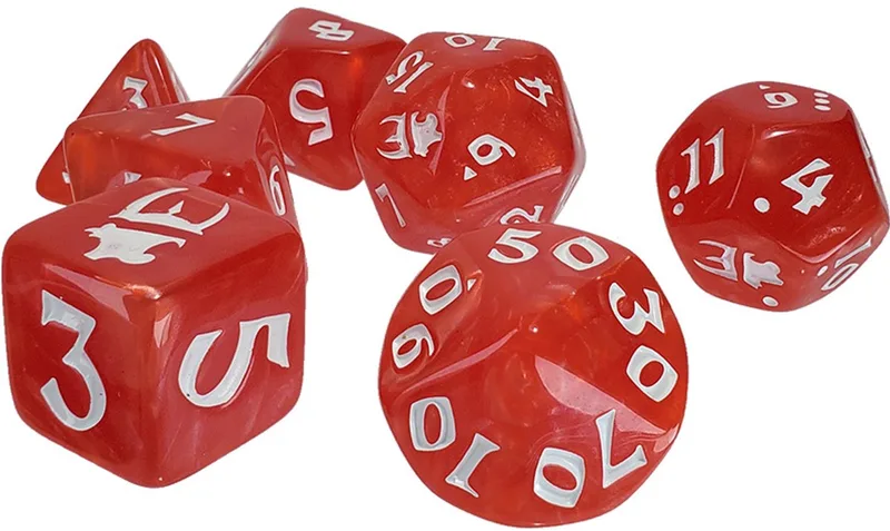 Munchkin Polyhedral Dice Set Red/White - Steve Jackson Games van Steve Jackson Games, editie Multicolor – doos