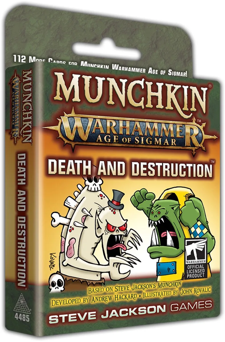 Munchkin Warhammer Age of Sigmar: Dead and Destruction - Uitbreiding - Engelstalig Kaartspel - Munchkin Meets Warhammer - Steve Jackson Games von Steve Jackson Games – Schachtel