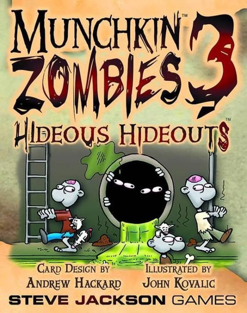 Munchkin Zombies 3 Hideous Hideouts from Steve Jackson Games – box