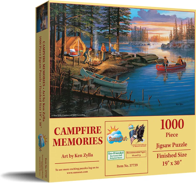 Campfire Memories - Puzzel 1000 Stukjes från SunsOut, utgåva Multi-coloured – kartong