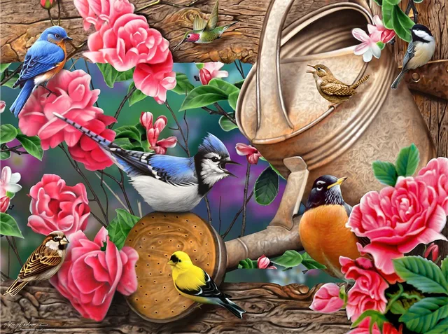 legpuzzel 1000 Watering Can Birds