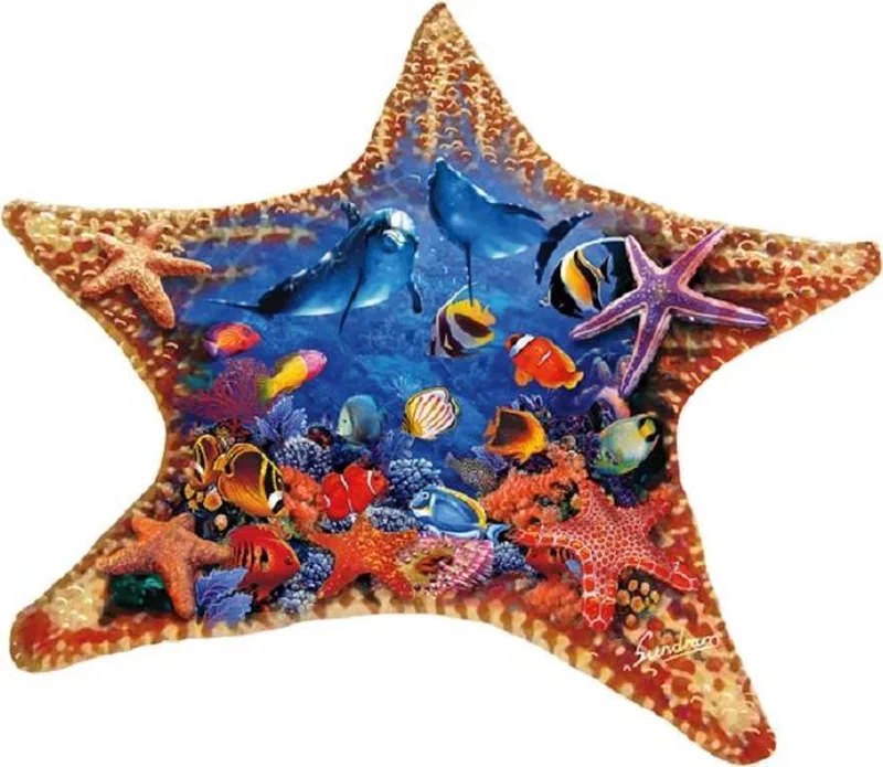 Legpuzzel - Contourpuzzel - 600 stukjes - Starfish from SunsOut, Multicolour edition – box
