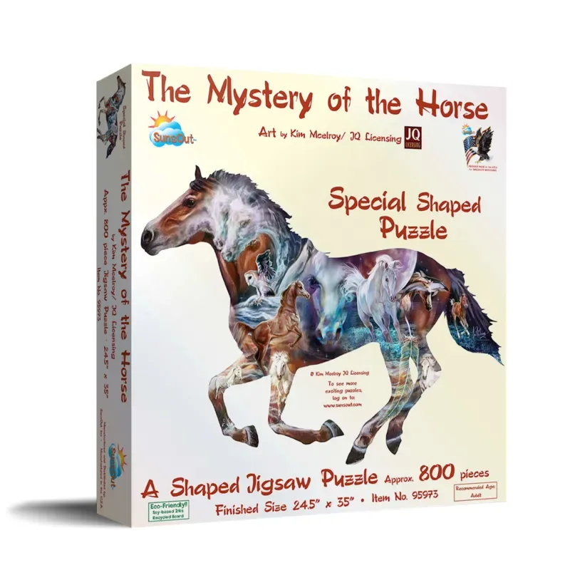 Legpuzzel - Contourpuzzel - 800 stukjes - The Mystery of the Horse -Sunsout from SunsOut, Multicolour edition – box 2 of 2