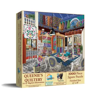 legpuzzel Queenie's Quiltery 1000 stukjes vintage dieren. from SunsOut, Multicolour edition – box 2 of 2