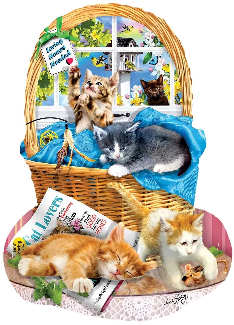 puzzel Free Kitties - 1000 stukjes - legpuzzel katten. from SunsOut, Multicolour edition – box