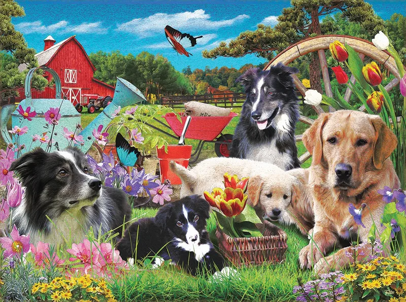 puzzel XXL stukjes - Who Has A Green Thumb ? - 500 stukjes. fra SunsOut, Flerfarvet-udgave – æske