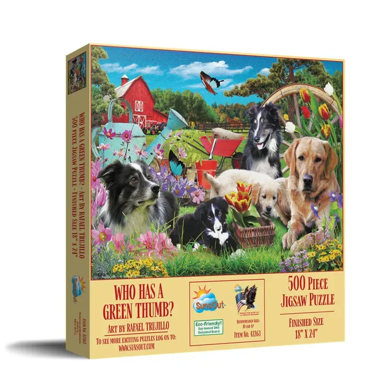 puzzel XXL stukjes - Who Has A Green Thumb ? - 500 stukjes. von SunsOut, Ausgabe Mehrfarbig – Schachtel 2 von 2