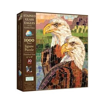 Puzzle Aigles en Vitrail - 1000 pièces de SunsOut – boîte 2 sur 2