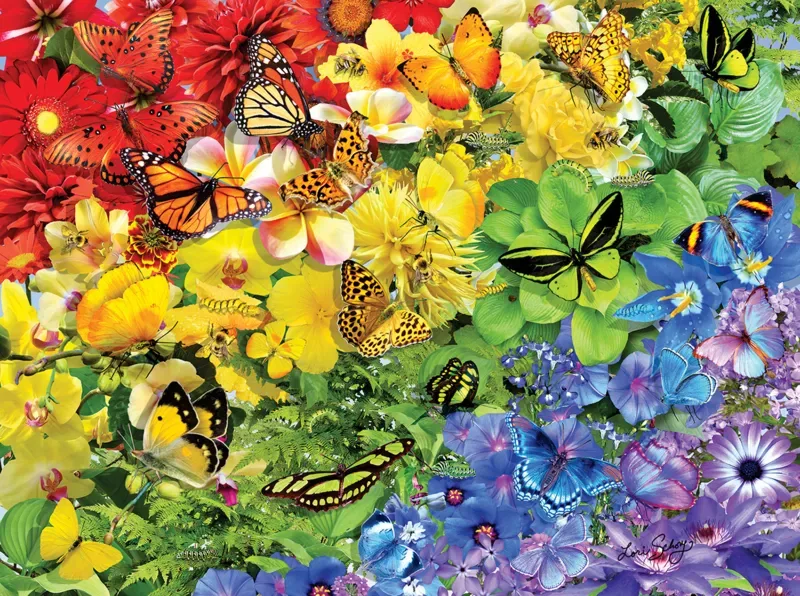 Puzzle Arc-en-Ciel de Papillons - 1000 pièces fra SunsOut – æske