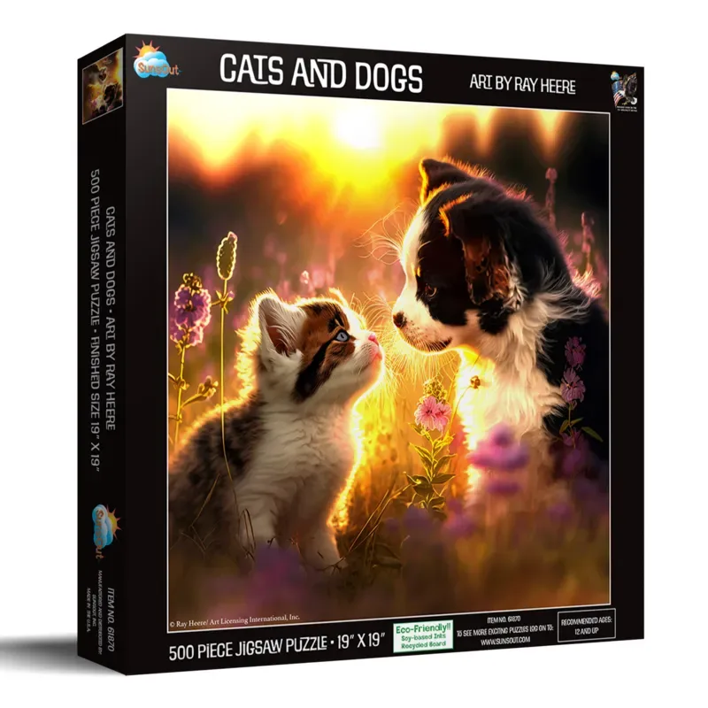Puzzle Chat et Chien - 500 à 999 pièces from SunsOut – box 2 of 2