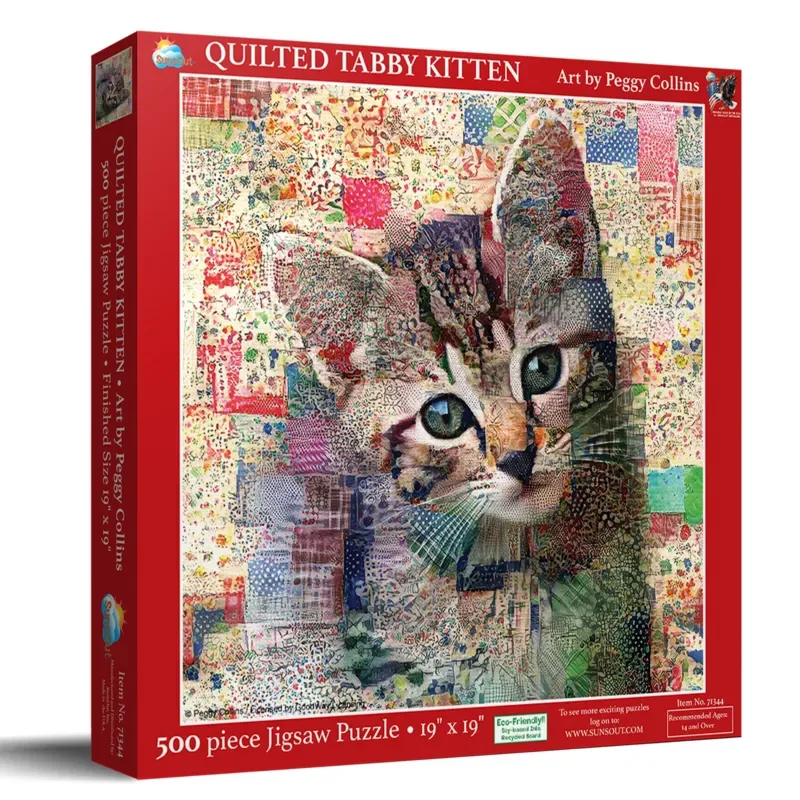 Puzzle Chaton Tigré Matelassé - 500 à 999 pièces fra SunsOut – æske 2 af 2