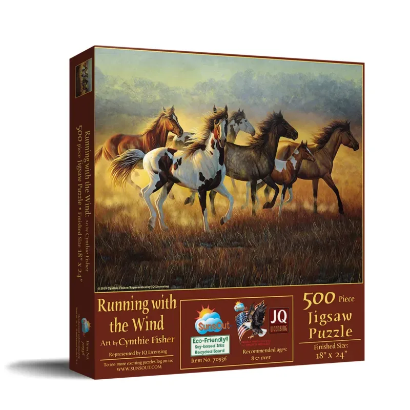 Puzzle Cynthia Fisher - Running with the Wind - 500 à 999 pièces fra SunsOut – æske 2 af 2