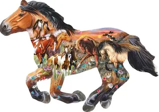 Puzzle Cynthue Fisher/JQ Licensing - Pasture Sunset - 500 à 999 pièces de SunsOut – boîte 1 sur 2