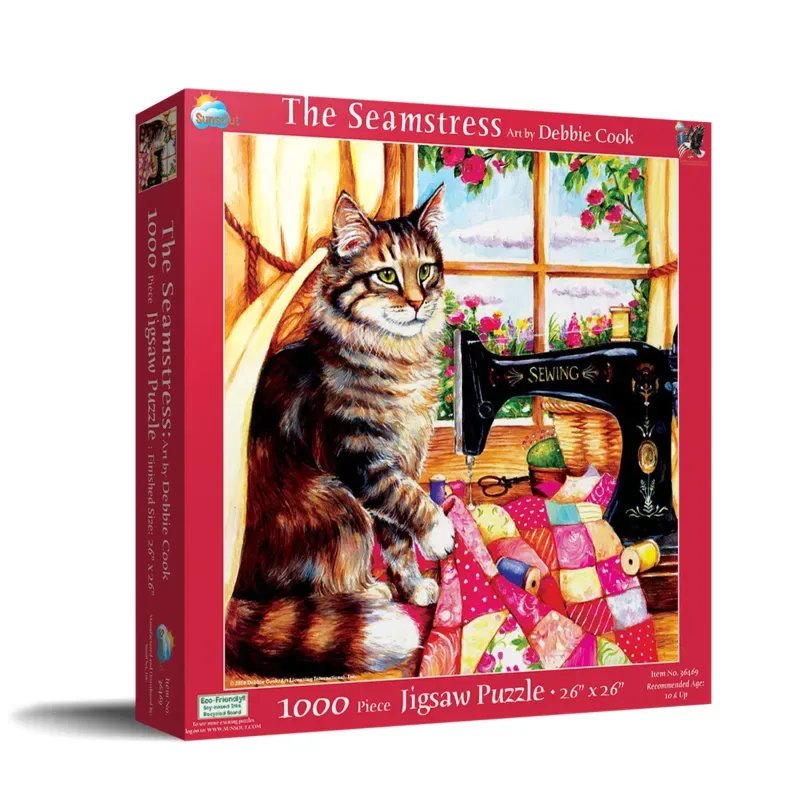 Puzzle Debbie Cook - The Seamstress - 1000 pièces de SunsOut – boîte 2 sur 2
