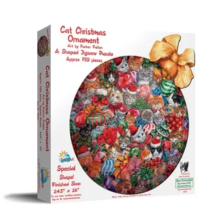 Puzzle Décoration de Noël Chats - 500 à 999 pièces de SunsOut – boîte 2 sur 2