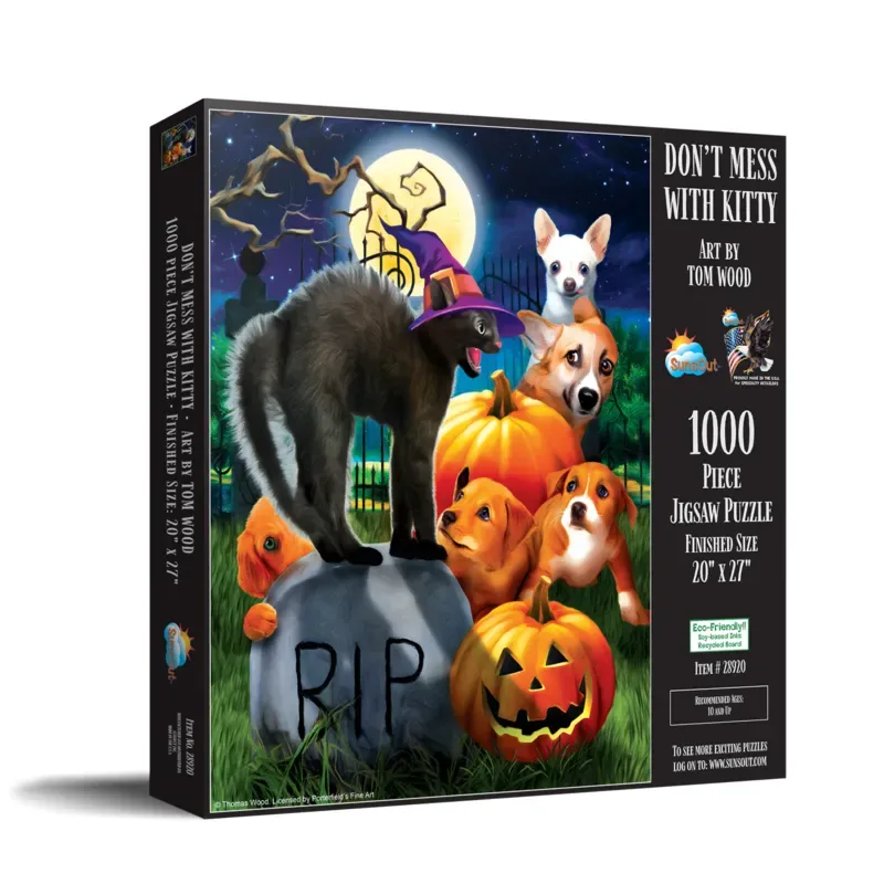 Puzzle Don't Mess with Kitty - 1000 pièces de SunsOut – boîte 2 sur 2