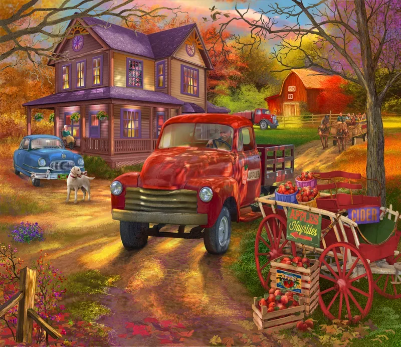 Puzzle Ferme de Pommes - 1000 pièces de SunsOut – boîte 1 sur 2