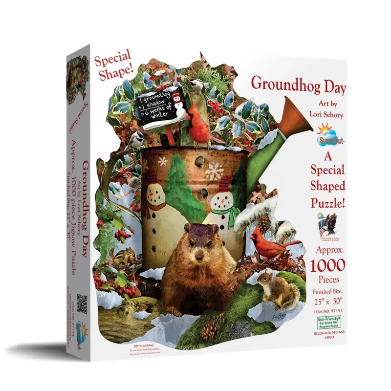 Puzzle Groundhog Day - Puzzle Forme - 1000 pièces van SunsOut – doos 2 van 2