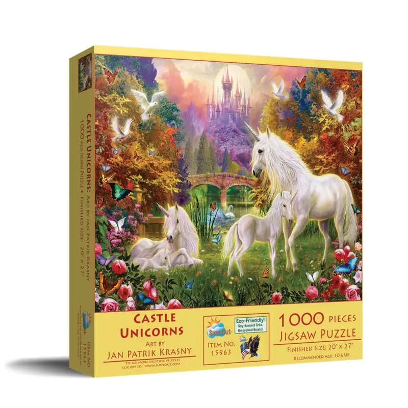 Puzzle Jan Patrik Krasny - Castle Unicorns - 1000 pièces de SunsOut – boîte 2 sur 2