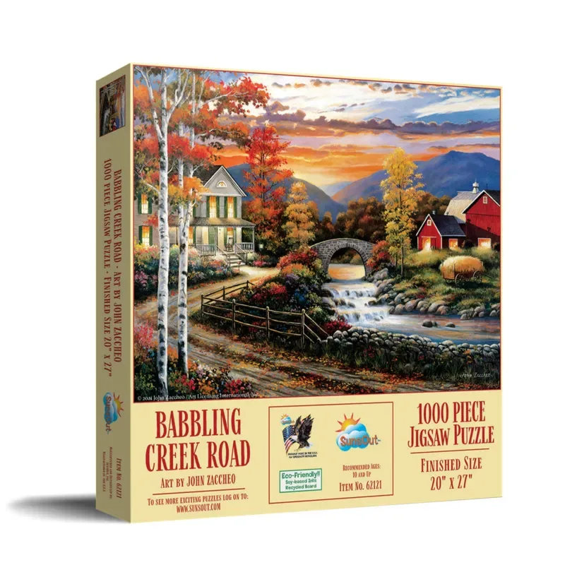 Puzzle John Zaccheo - Babbling Creek Road - 1000 pièces de SunsOut – boîte 2 sur 2