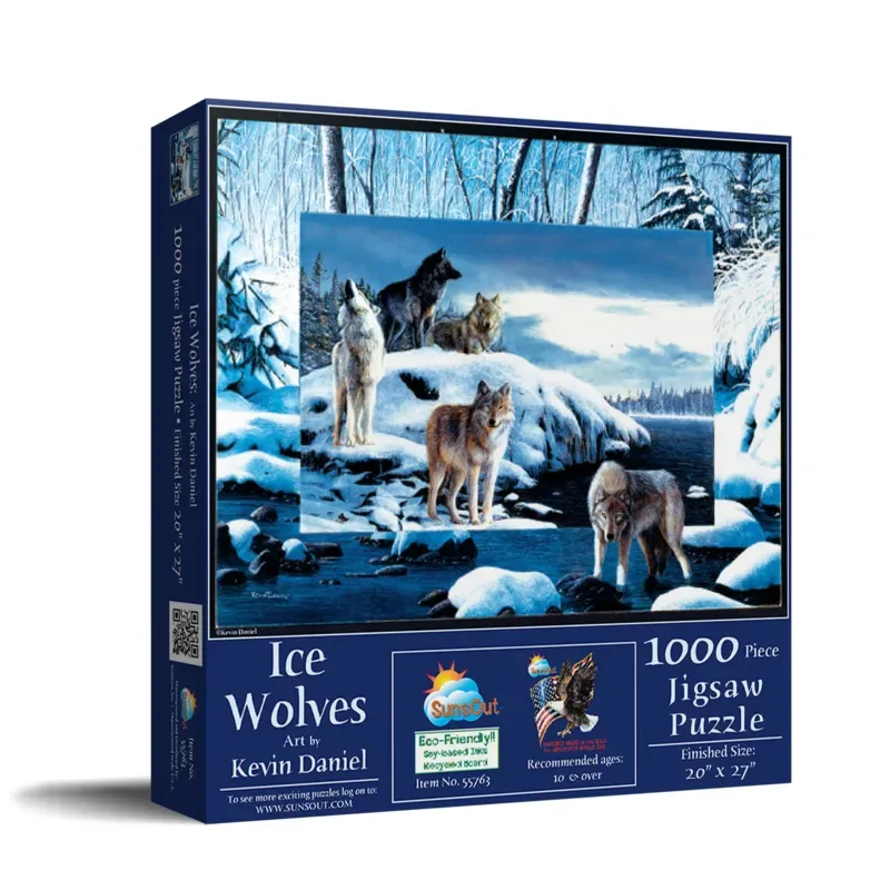 Puzzle Kevin Daniel - Ice Wolves - 1000 pièces de SunsOut – boîte 2 sur 2