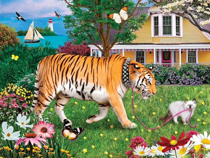 Puzzle La Promenade du Tigre - 500 à 999 pièces de SunsOut – boîte 1 sur 2