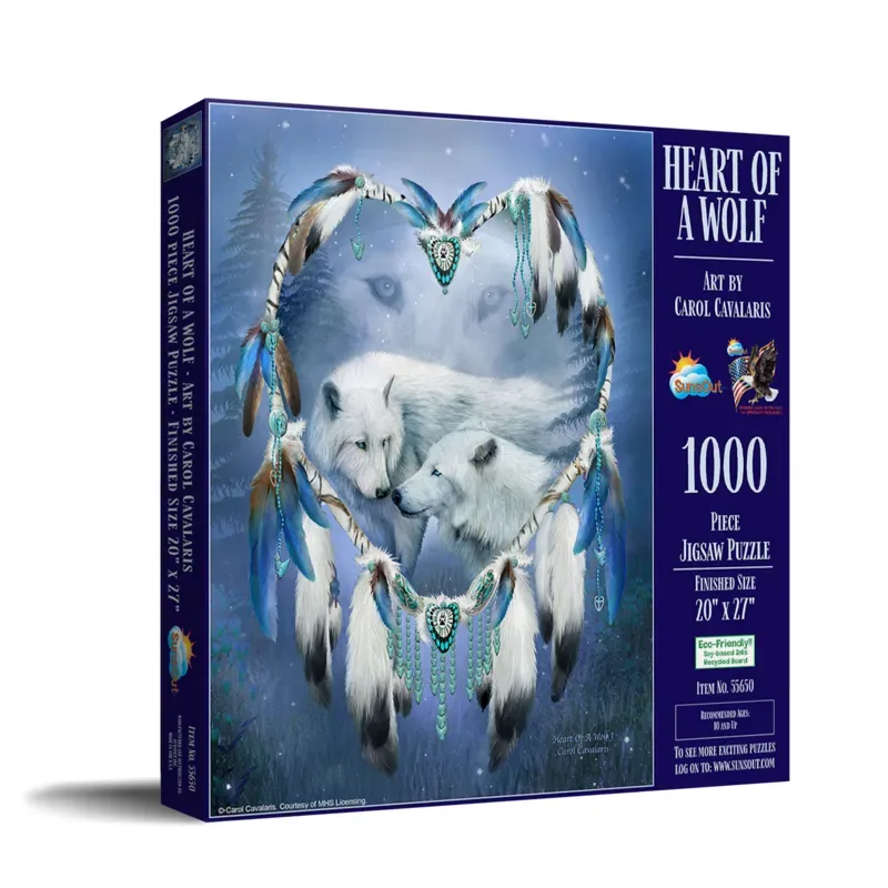 Puzzle Le Coeur du Loup - 1000 pièces van SunsOut – doos 2 van 2