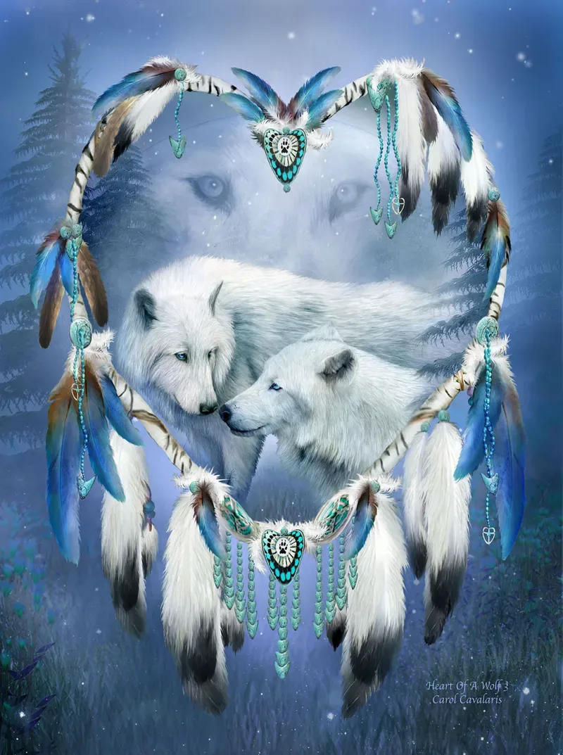 Puzzle Le Coeur du Loup - 1000 pièces van SunsOut – doos 1 van 2