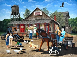 Puzzle Le Magasin de Poppa - 1000 pièces van SunsOut – doos 1 van 2