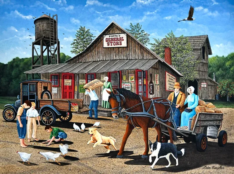 Puzzle Le Magasin de Poppa - 1000 pièces van SunsOut – doos 1 van 2