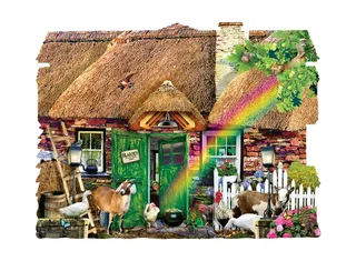 Puzzle Lori Schory - Irish Cottage - 1000 pièces de SunsOut – boîte 1 sur 2