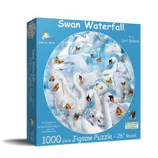 Puzzle Lori Schory - Swan Waterfall - 1000 pièces de SunsOut – boîte 2 sur 2