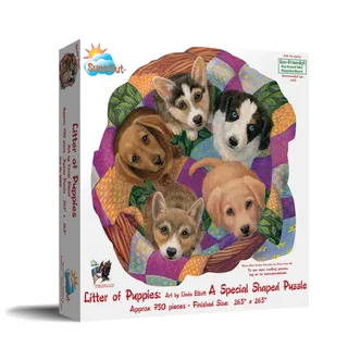 Puzzle Panier de Chiots - 500 à 999 pièces de SunsOut – boîte 2 sur 2