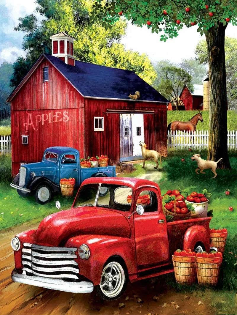Puzzle Pièces XXL - Apples for Sale - 200 à 499 pièces van SunsOut – doos 1 van 2