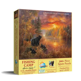 Puzzle Pièces XXL - Camp de Pêche - 500 à 999 pièces van SunsOut – doos 2 van 2