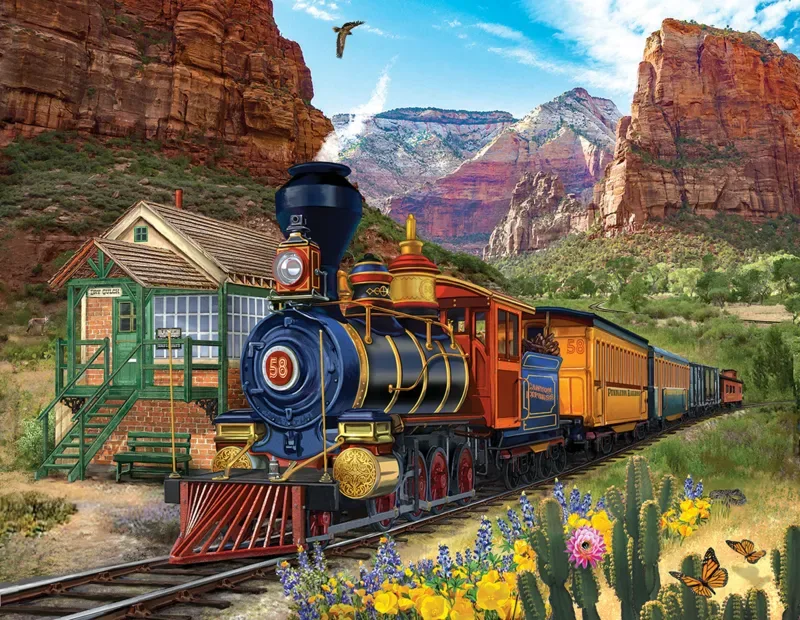Puzzle Pièces XXL - Dry Gulch - 1000 pièces from SunsOut – box 1 of 2