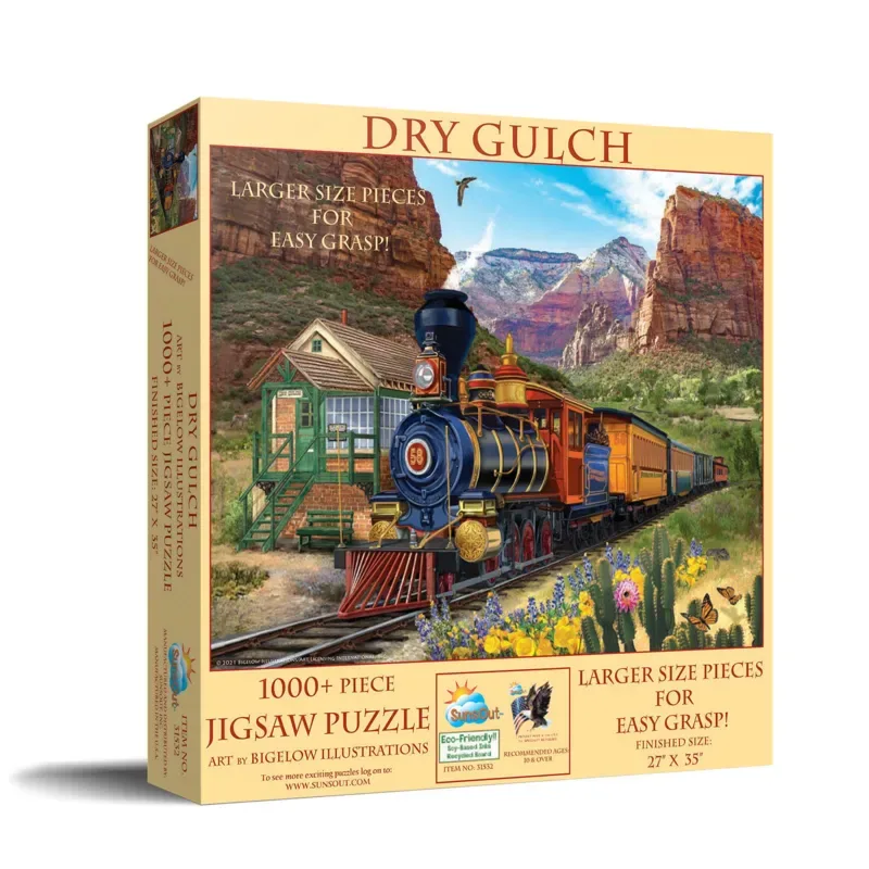 Puzzle Pièces XXL - Dry Gulch - 1000 pièces from SunsOut – box 2 of 2