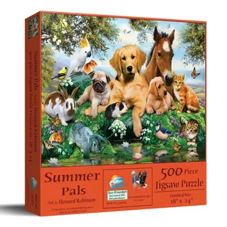 Puzzle Pièces XXL - Les Amis de l'Été - 500 à 999 pièces de SunsOut – boîte 2 sur 2