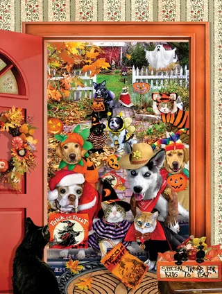 Puzzle Pièces XXL - Lori Schory - Mendiants d'Halloween - 200 à 499 pièces de SunsOut – boîte 1 sur 2
