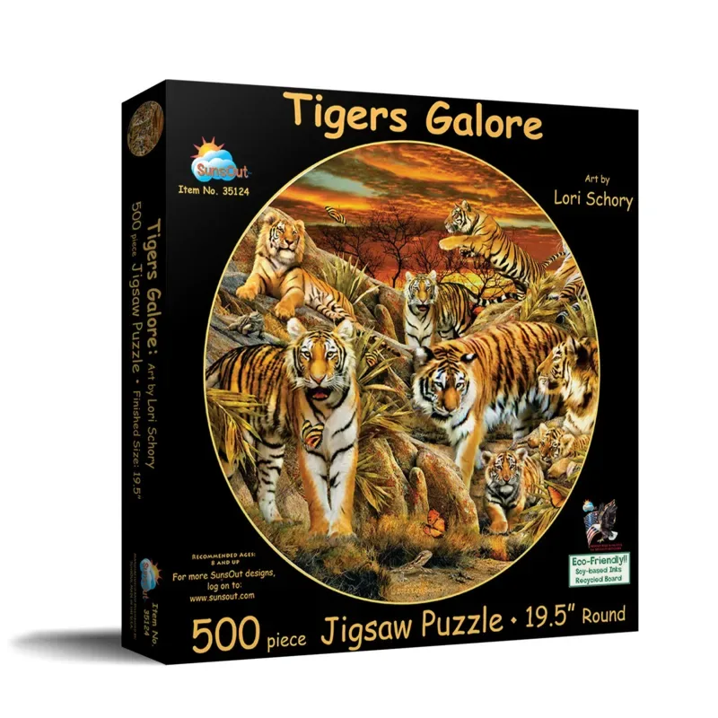 Puzzle Pièces XXL - Lori Schory - Tigres partout - 500 à 999 pièces van SunsOut – doos 2 van 2