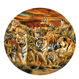 Puzzle Pièces XXL - Lori Schory - Tigres partout - 500 à 999 pièces van SunsOut – doos 1 van 2