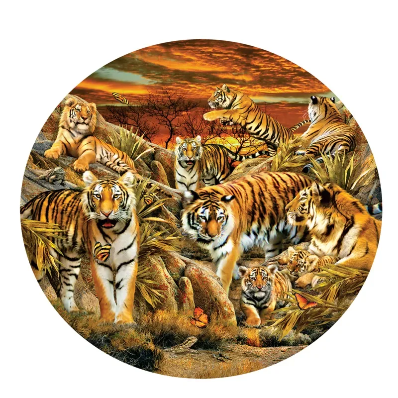 Puzzle Pièces XXL - Lori Schory - Tigres partout - 500 à 999 pièces van SunsOut – doos 1 van 2