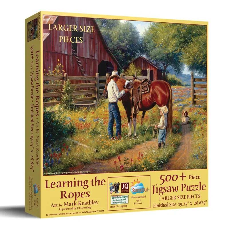 Puzzle Pièces XXL - Mark Keathley - Learning the Ropes - 500 à 999 pièces van SunsOut – doos 2 van 2