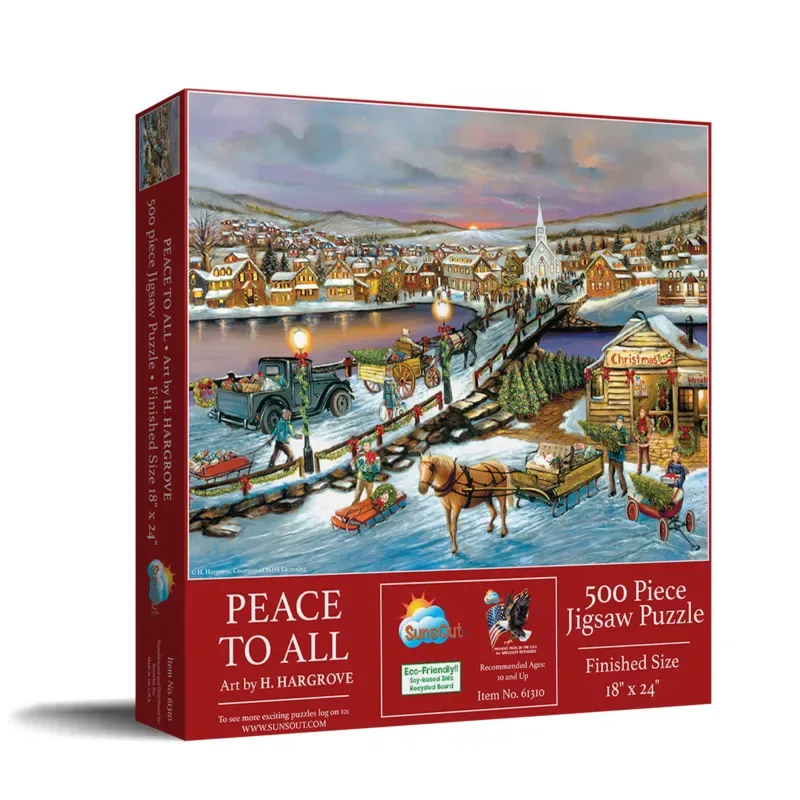 Puzzle Pièces XXL - Paix pour Tous - 500 à 999 pièces de SunsOut – boîte 2 sur 2