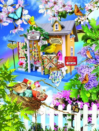 Puzzle Pièces XXL - Quilts en Haut - 500 à 999 pièces from SunsOut – box 1 of 2
